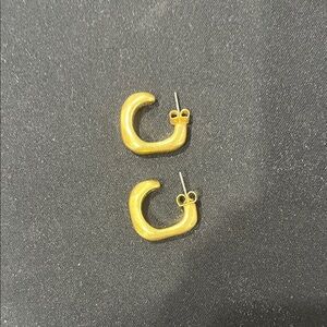 Madewell Gold Crescent Earrings
